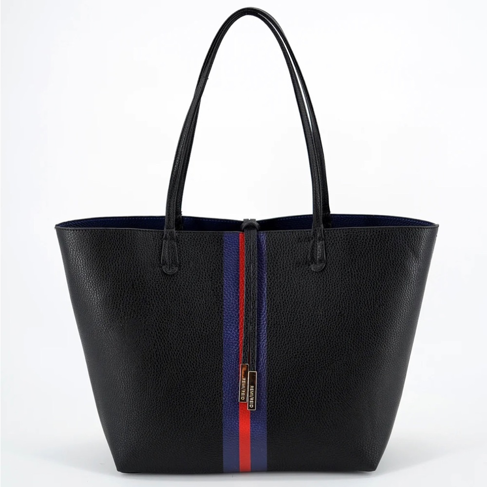REMI/REID DEPARTURE TOTE STRIPE BLACK/NAVY
